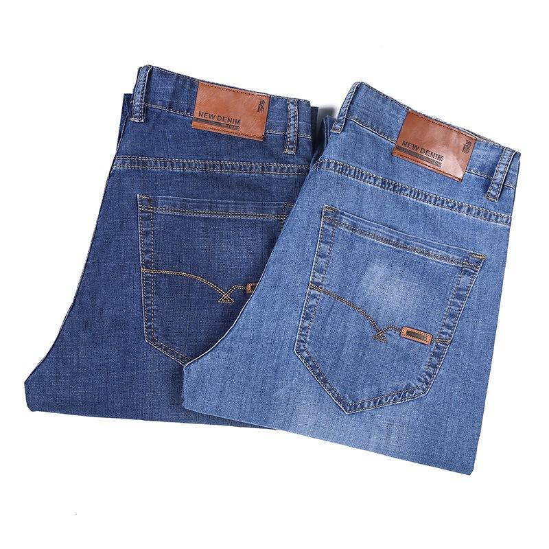 Men's Thin Jeans Loose Straight-leg Casual Pants Summer New Business Large Size Trousers
