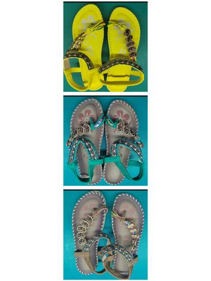 Boho Etniczne Damskie Sandały z Koralikami - Letnia Moda Płaskie Klapki