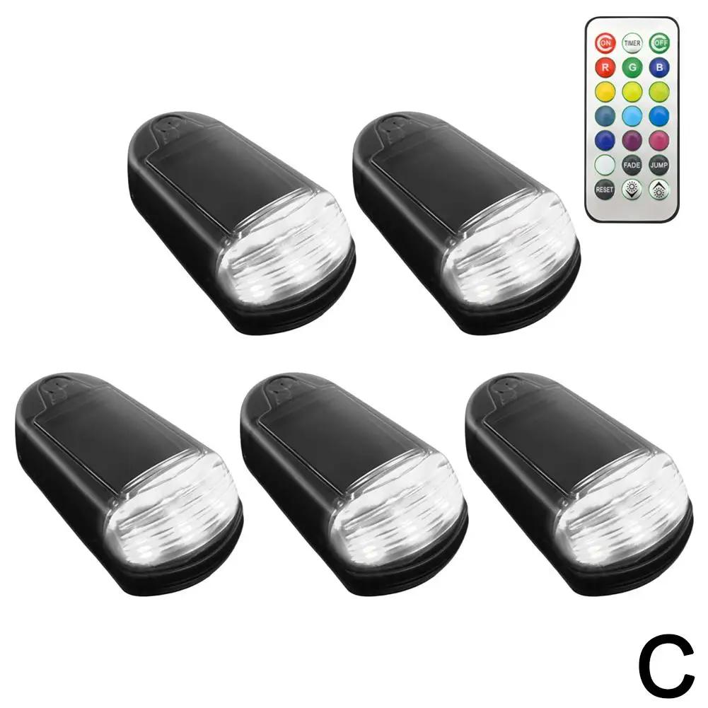 Car Led Solar Roof Mouse Light Punch-free 7-color Remote Switch Wireless Cab Light For Trucks Modification Warning Light T5p7