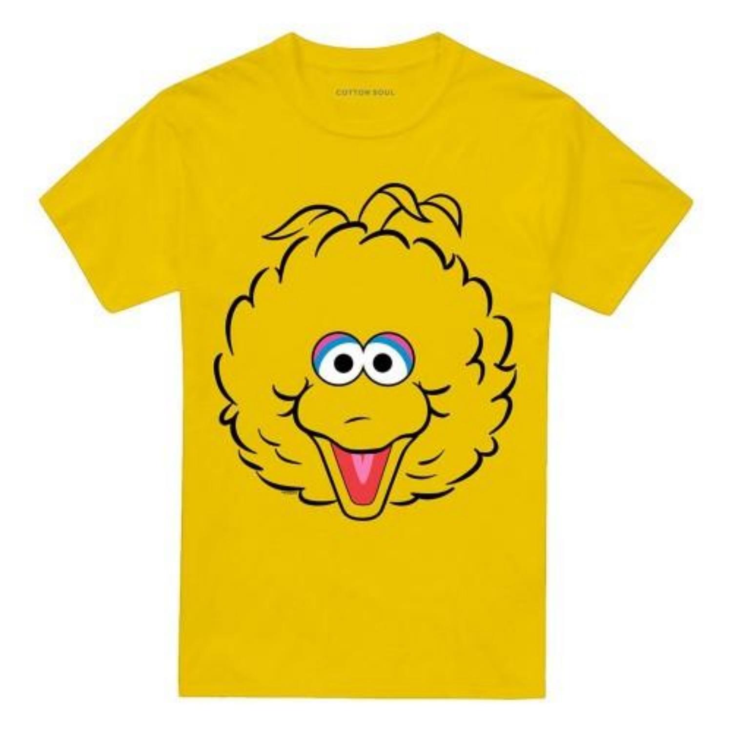 Sesame Street Unisex Adult Big Bird Full Face T-Shirt S чёрный