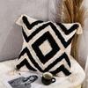 Nordic Tassel Tufted Pillow Light Luxury Famous Style Embroidered Back Cushion Pillow Cover Removable Pillow Cover