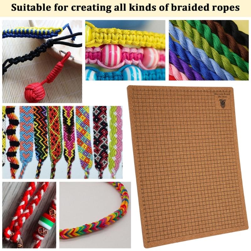 Portable Weaving Aid Board for Tassels Knotting Handcraft Silicone Materials Safe Designs