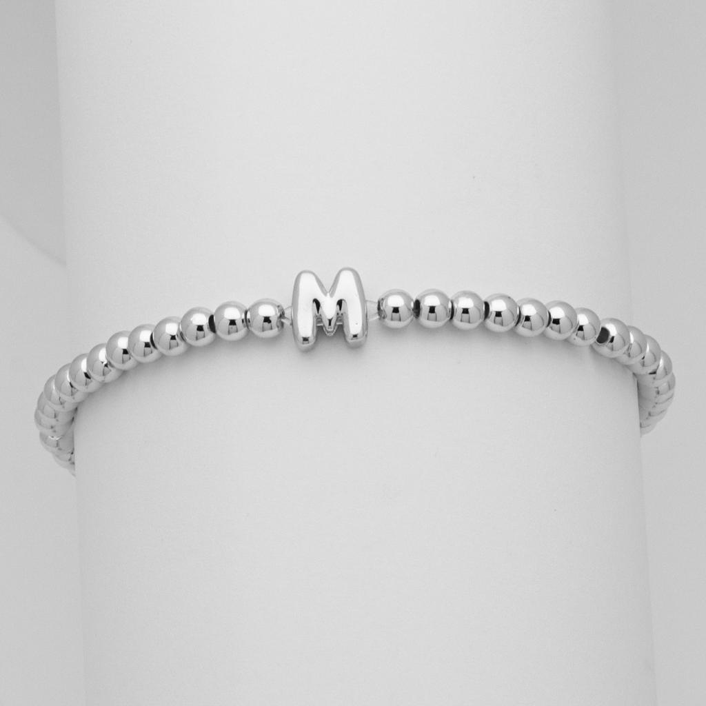 26 English Names White Gold Balloon Bubble Letter Bead Bead Bracelet Bracelet