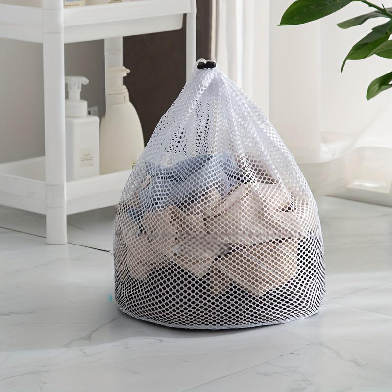 1pc Extra-Large Mesh Laundry Bag - Drying Polyester with Drawstring Closure- Perfect for Protecting Clothes from Snags and Tears