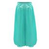 Girls Belly Dance Pants Side Invisible Zipper Wide Leg Satin Bloomers Stage Performance Costume