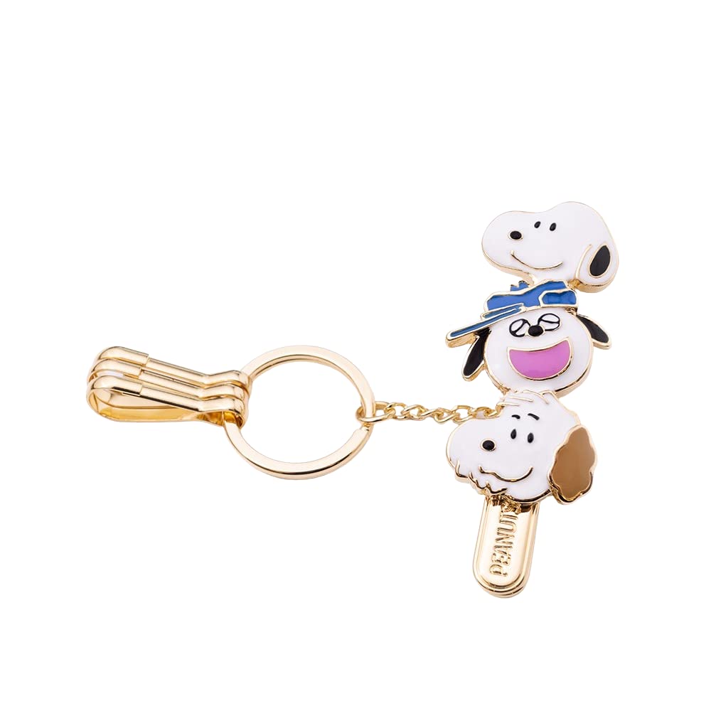 

PEANUTS Сумка Клипса для ключей Снупи Олаф Энди Брелок Клипса для ключей Подвеска для сумки Товары Снупи [Три карата] & & золотой