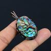 Tree Of Life Abalone Shell 999 Copper Wire Wrapped Pendant, Handmade Gemstone Pendant Jewelry, Gifts For Wife Brand New Pendant
