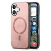 B1 For iPhone 16 Plus Leather Back Case Compatible with MagSafe Skin-Touch Phone Cover
