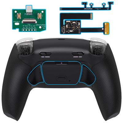 EXtremeRate Kit Paddle Dorsali RISE Plus MAX per Controller PS5 con Stop Grilletti a Scatto Kit Pulsanti Dorsali Riassegnabili in Gomma per Controller PS5 Controller
