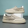 Herr Canvas Slip-On Sneakers Andningsbara Beijing Heritage Casual Skor Lätta Lyxiga Loafers för Komfort & Daglig Användning