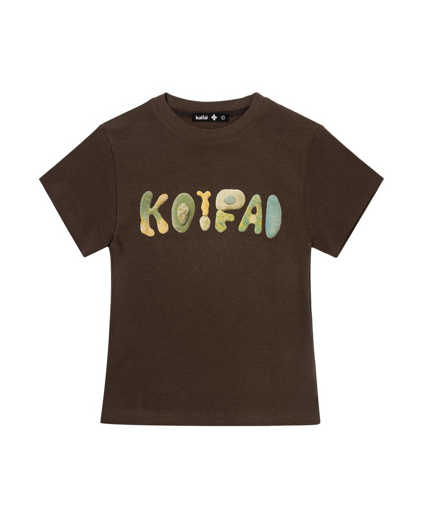 KAIFAI Strata Short Sleeve T-Shirt (Brown) K26Qb232
