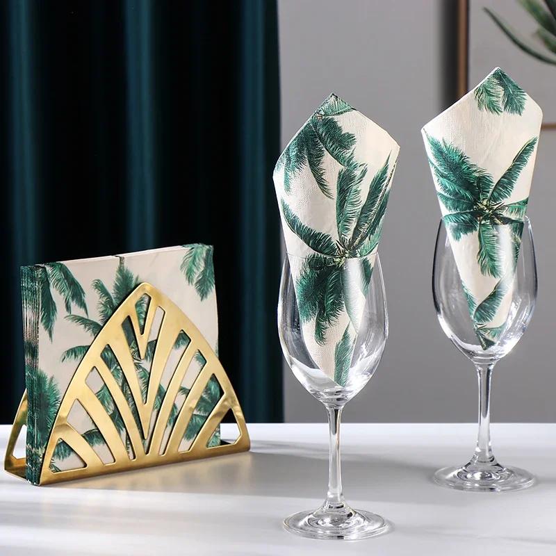 20pcs/Pac 33*33cm 2-Ply Disposable Party Napkin Floral Pattern