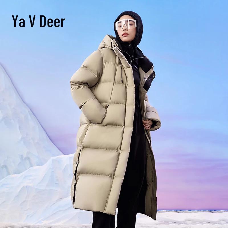 Yalu Unisex Extreme Kälte Langer Daunenparka mit Kapuze