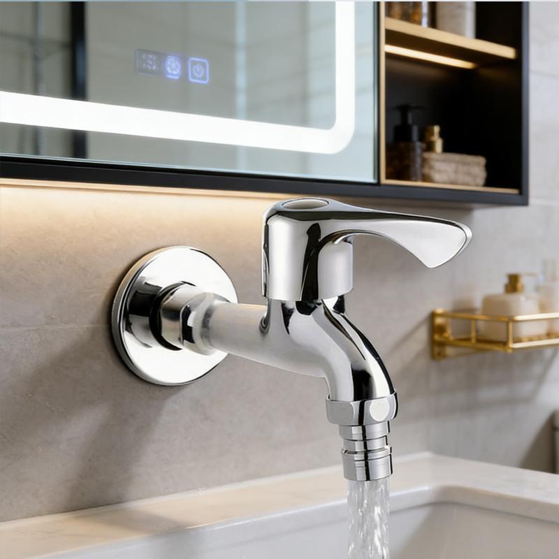 2pcs Washing Machine Tap in-wall Faucet Household Bathroom Mop Sink Faucet Light Luxury Bathroom Washer Faucets Shower Supplies