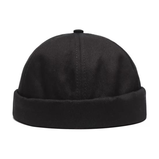 Bonnet Calotte Unisexe Sans Visière Protection Solaire Automne Hiver Réglable Couleur Unie Casquette Marin pour Usage Quotidien
