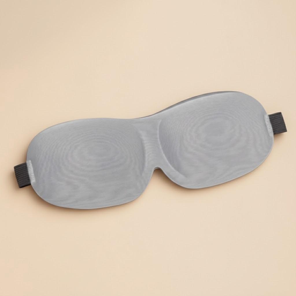 3D Soft Blackout Sleep Eye Mask Light Blocking Travel Comfortable Unisex Protection Eyeshades серый