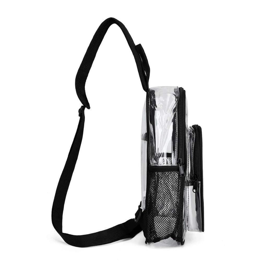 Large Capacity Transparent Crossbody Bag Lightweight Multifunctional Clear Chest Bag Waterproof Fanny Pack PVC Shoulder Bag