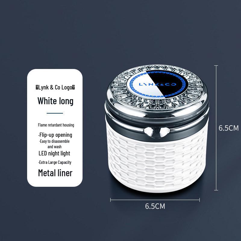 Compatible Lynk & Co Ashtrays for Models 03, 09, 01, 06, 05, 02, ZERO - With Cover & LED Light.