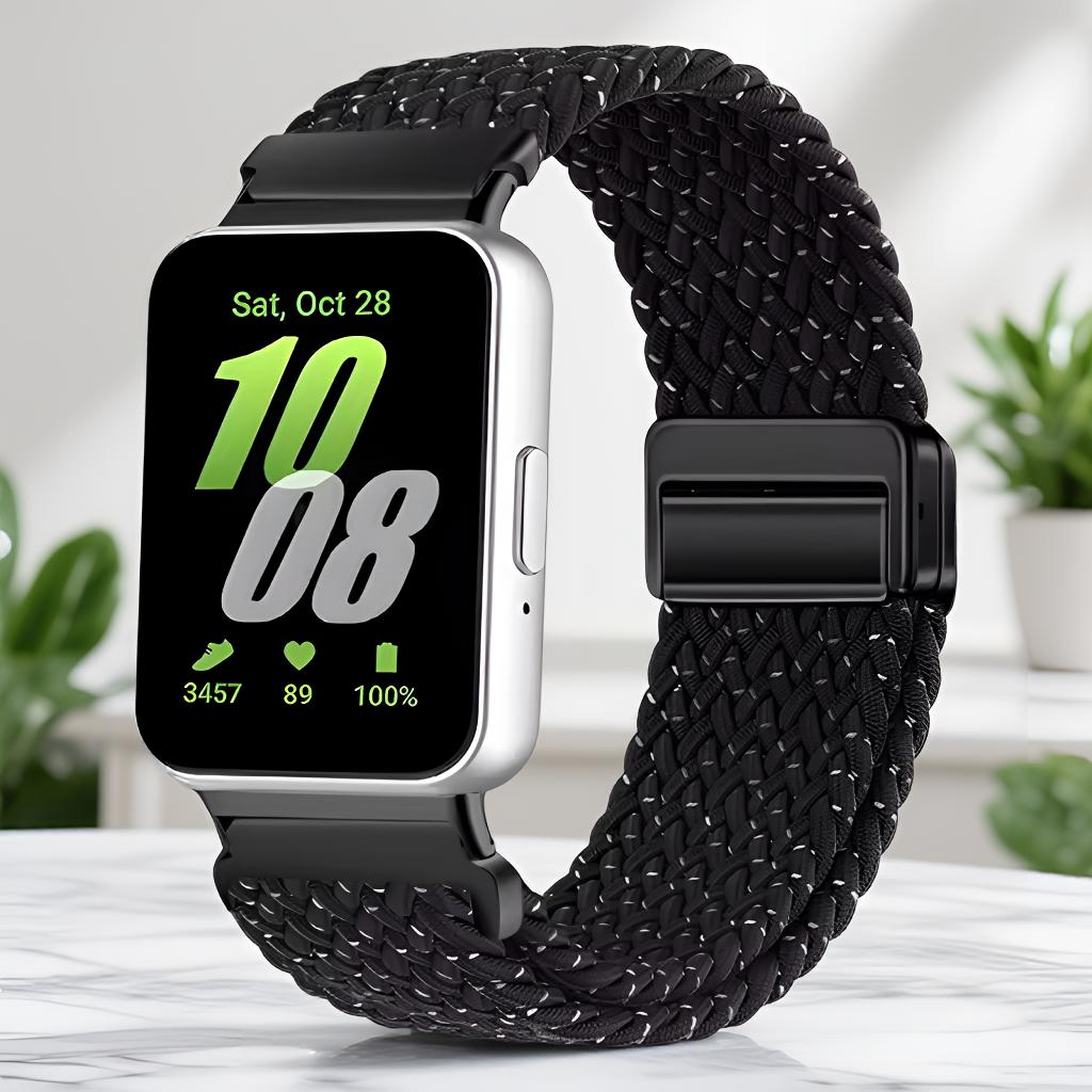 Für Samsung Galaxy Fit 3 Verstellbares Mode Magnetisches Sport Geflochtenes Ersatz-Uhrenarmband Smart Zubehör