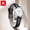OLEVS 5892 Woman's Watch Date Quartz Movement Watch For Women Leather Strap Waterproof Ladies Clock Fashion Elegant Reloj