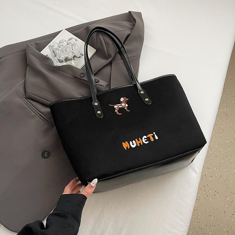 

Large capacity retro tote bag women s new popular fashion shoulder underarm bag class commuter bag