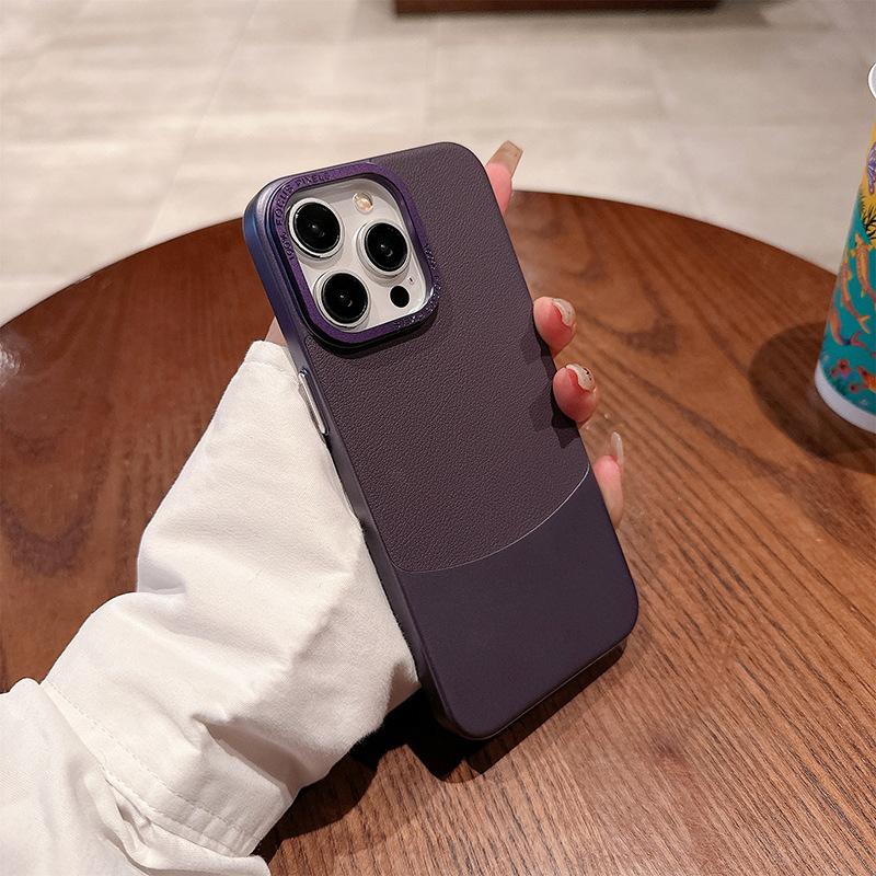 

Подходит для чехла для телефона Apple 16promax, текстура кожи наппа iPhone15, для деловых мужчин 14, гальванизированный 13, чехол из натуральной кожи iPhone 14 Pro max 6.7 inches