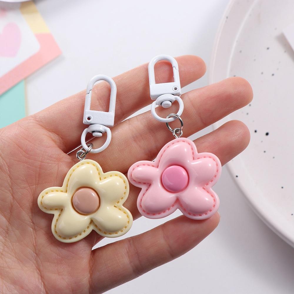 Mini Resin Floral Keyring Cute Bloom Pendant Funny Flower Keychain  Car