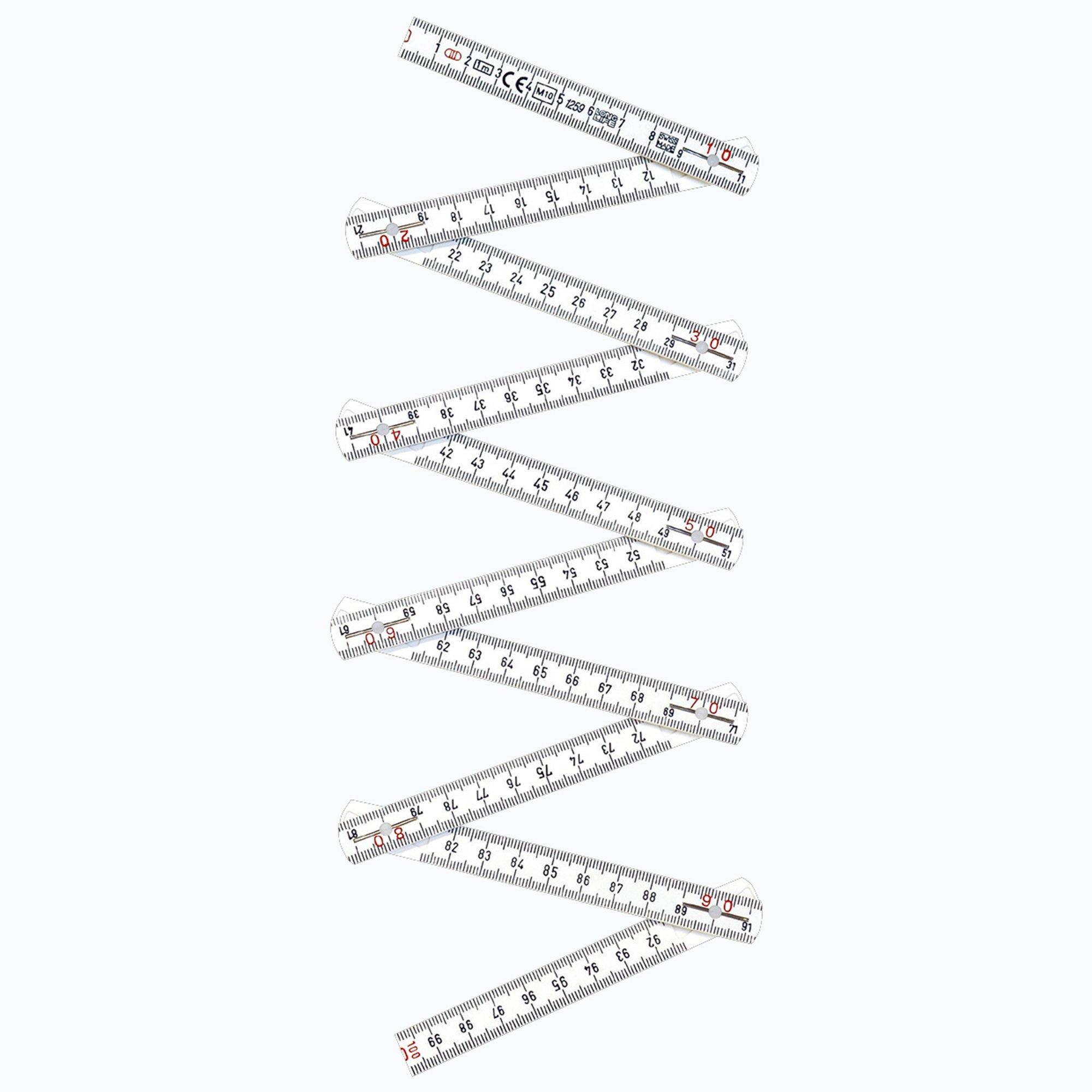 Shinwa Sokutei Fiber Folding cm 10 78708 Ruler, scale, folds, 1m,