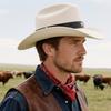 Nyugati cowboy kalap nőknek férfiaknak széles karimájú strand cowgirl kalap felhajtott nemez fedora kalap csillagos szalaggal