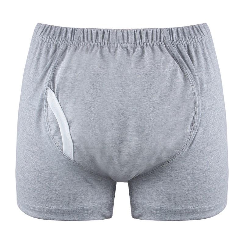 Washable Adult Incontinence Briefs Cotton 5-Layer Absorbent Leak-Proof Boxer Style Elderly Post-Surgery Care