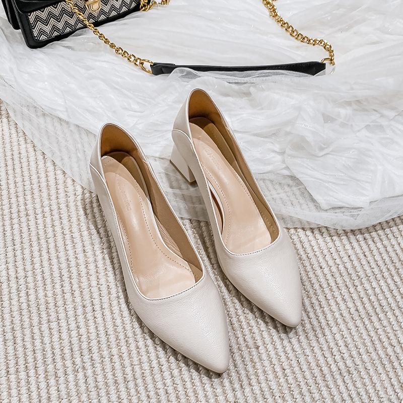 Mode Übergröße 34-42 Basic Pumps Spitzschuh High Heels Schuhe Frau Kleid Flach Weiß Hochzeitsschuhe Schwarz Damen Büroschuhe