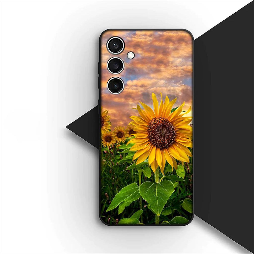 Protective Cover for Xiaomi Redmi Note 12 11 10 A3 Pro 10A 10C 12C Note12 5G 4G Casing Phone Case Yellow Sunflower Flower