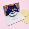 1pc 3D Pop-Up Castle Children's Day & Birthday Card | Foldable Invitation Card for Kindergarten, Party | Paper Gift