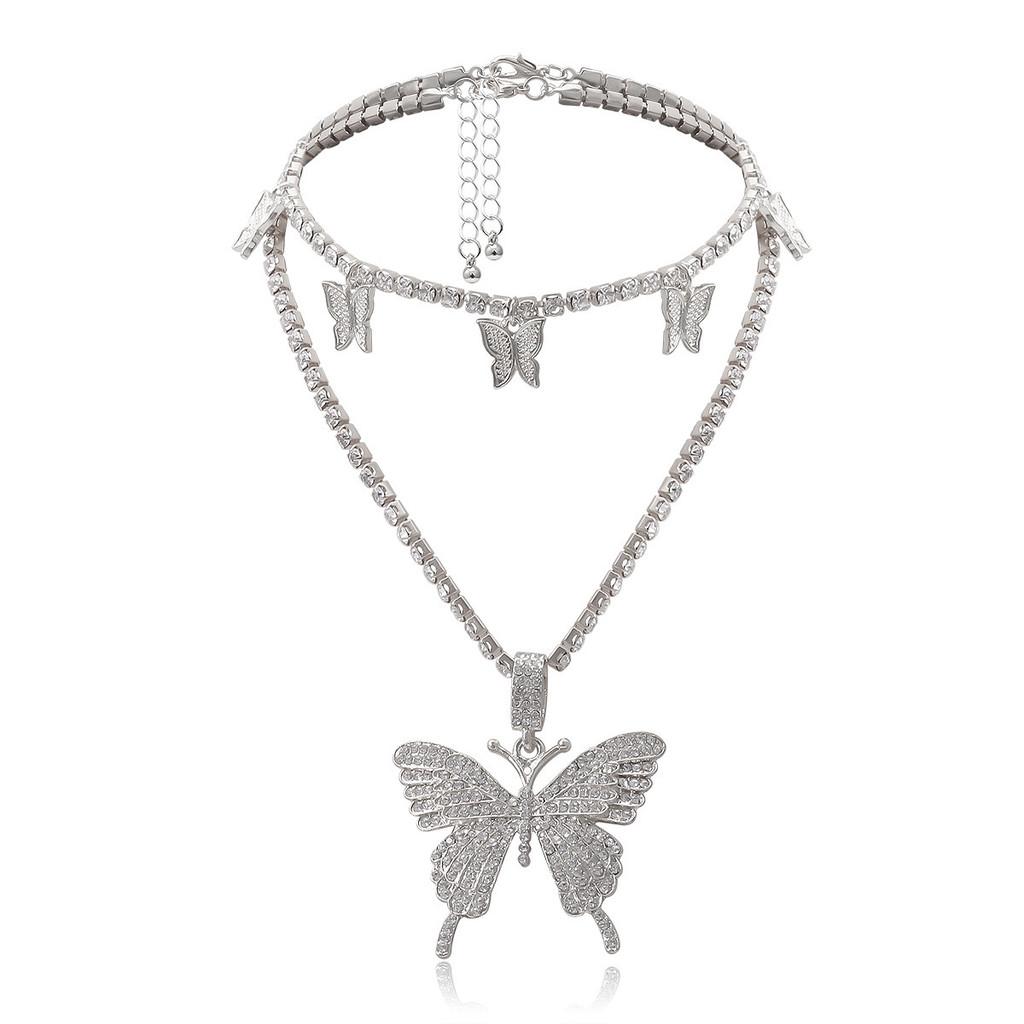 Vintage Geometric Multilayer Necklace With Alloy Pendant For Stylish Women