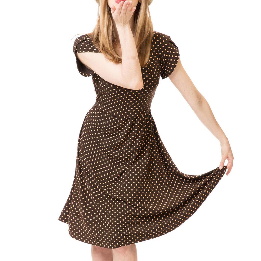 Women's Pregnant Baby Maternity Joint Polka Dot Printing Outwear Dress