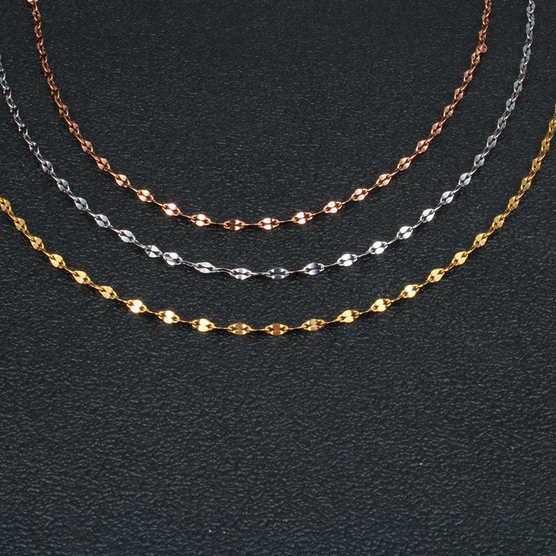 Stainless Steel Necklaces for Women Gold Color Link Chain Choker Delicate Simple Necklace Friends Gift  Wholesale