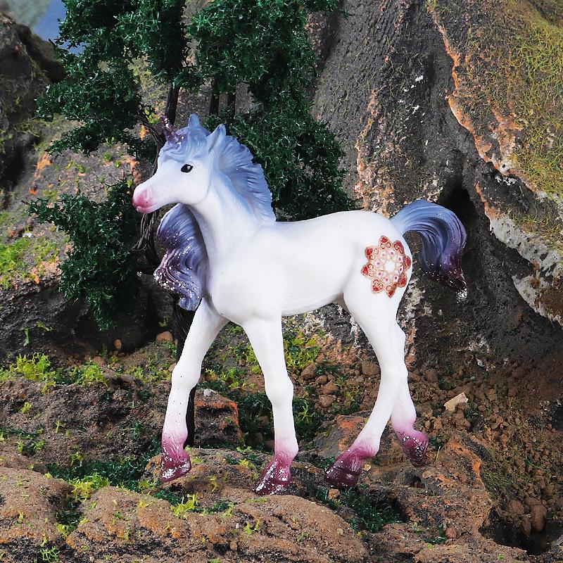 Pegasus Unicorn Cake Decoration - Mythical Animal Model Toy
