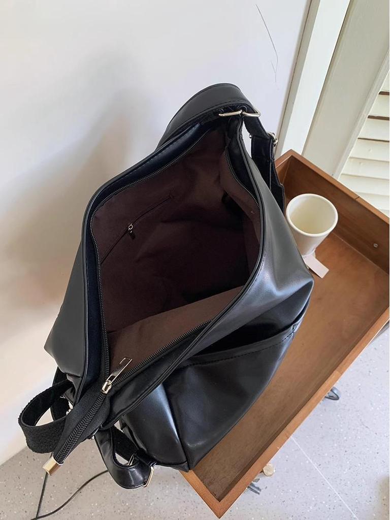 Spring 2025 Women's Large Capacity Leather Tote: Versatile Handbag, Backpack & Crossbody