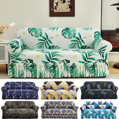 Stretch Floral Couch Cover Sofa Covers Washable Furniture Protector for Dogs Corner Sofa Skirt 1/2/3/4 Seater Sofa Slipcovers