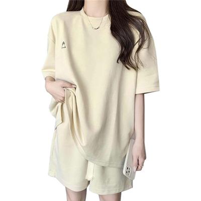 [AAQX] Women's Summer Loungewear Set, Short Sleeve T-Shirt and Shorts, Lightweight, Loose Fit, Breathable, Comfortable, Cute, Casual, Stylish Loungewe