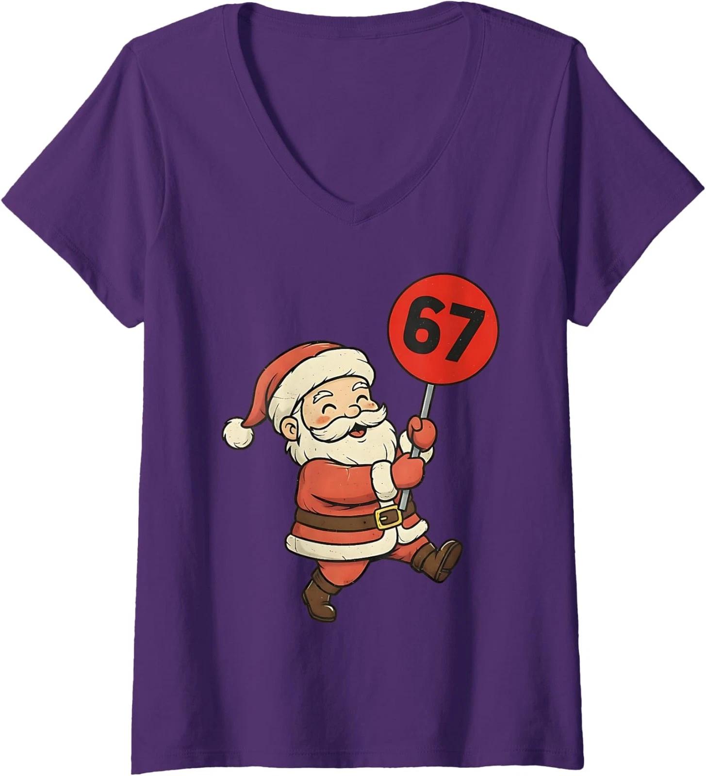 Six Seven Meme Sarcastic Hanukkah Humor Ladies  V-Neck Tshirt S