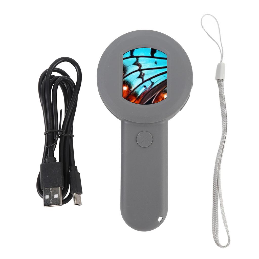 Digital Microscope with 2in LCD Screen 100X Illuminated Jewelers Loupe Handheld Coin Magnifier with 