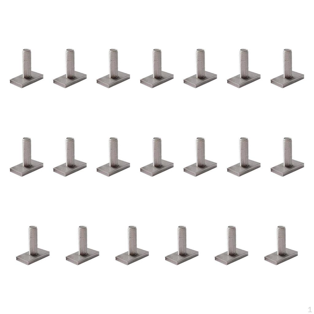 20x T Slot Bolts Shape Rectangle Head for Rail Carrier Car Roof Rack