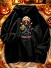 Unisex Hoodie, Halloween, Shadowy Spells Witches Moon, Pullover Sweatshirt, Casual Graphic Style, Autumn Winter Party Wear, Front Pocket Drawstring