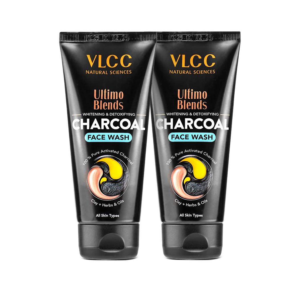 VLCC Ultimo Blends Charcoal Face Wash 100 Ml Pack Of 2 Deep Cleansing Detoxifying Oil Control Daily Pore Purifying Cleanser