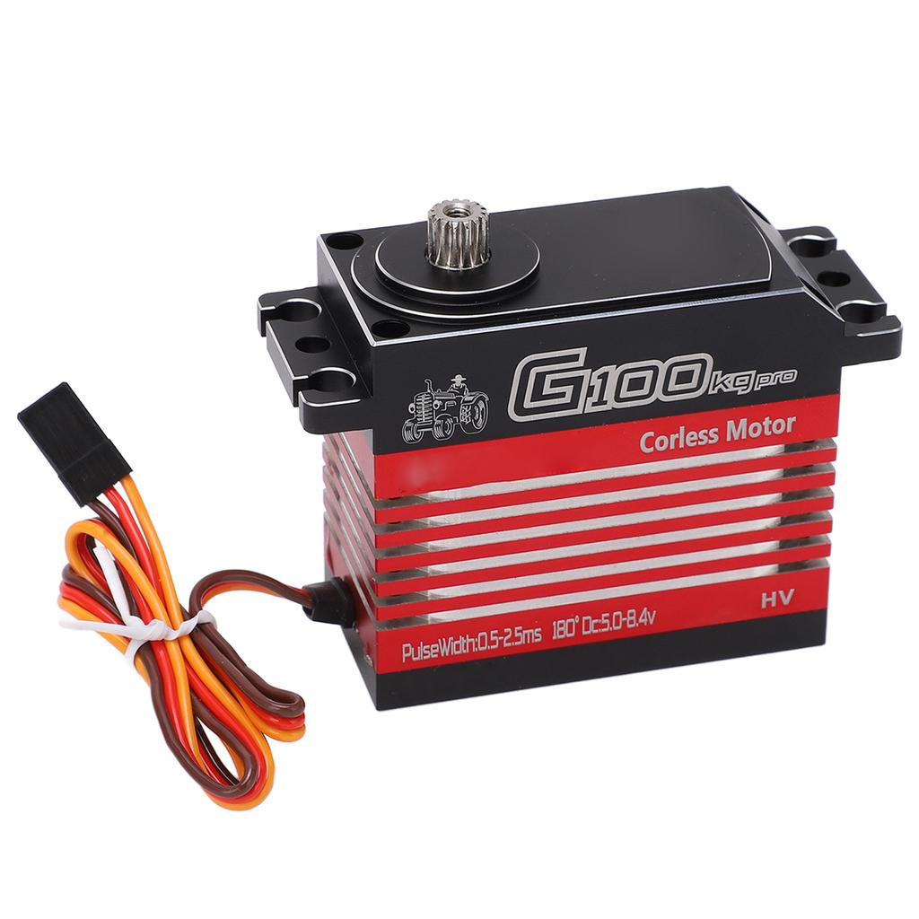 Servo Motor G100 Pro 100KG Metal Steering Arm Torque Digital Model Steering Gear for 1:5 1:6 RC Car Robot Boat
