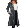 Women's Fashion  And Winter Cardigan Jacket Gold Velvet Long Windbreaker