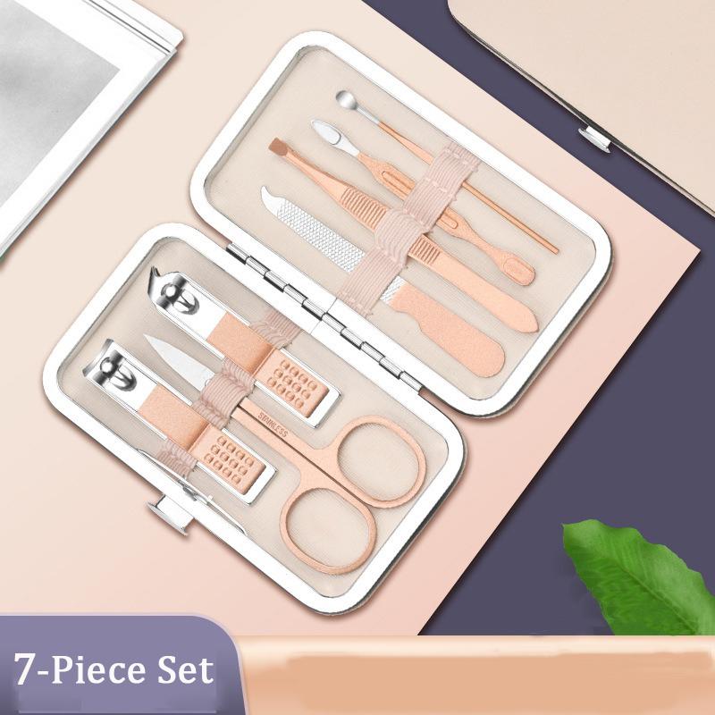 Rose-Gold 23-Piece Set Stainless Steel Nail Clipper Manicure Dead Skin Clipper Set