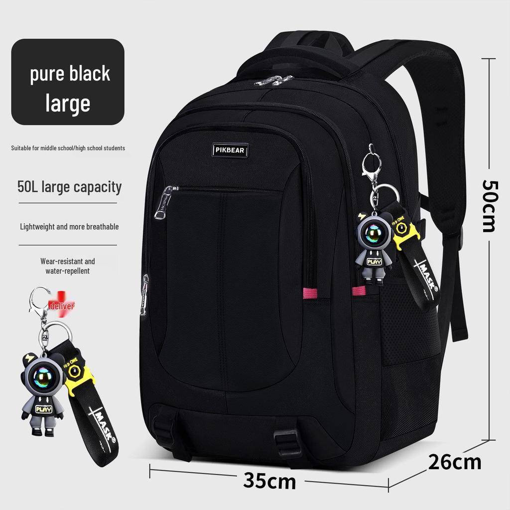 Camouflage Ergonomic Backpack for Students - Large Capacity, Spine Protection, Double Shoulder for Middle and High School Boys