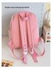 Large Capacity Pink Plaid Japanese Cute KT Girls' School Backpack